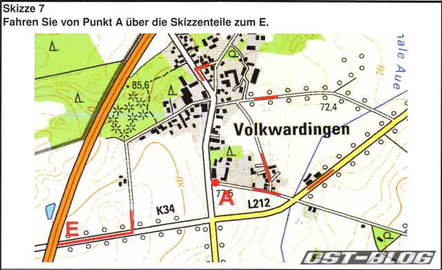 Karte Volkwardingen